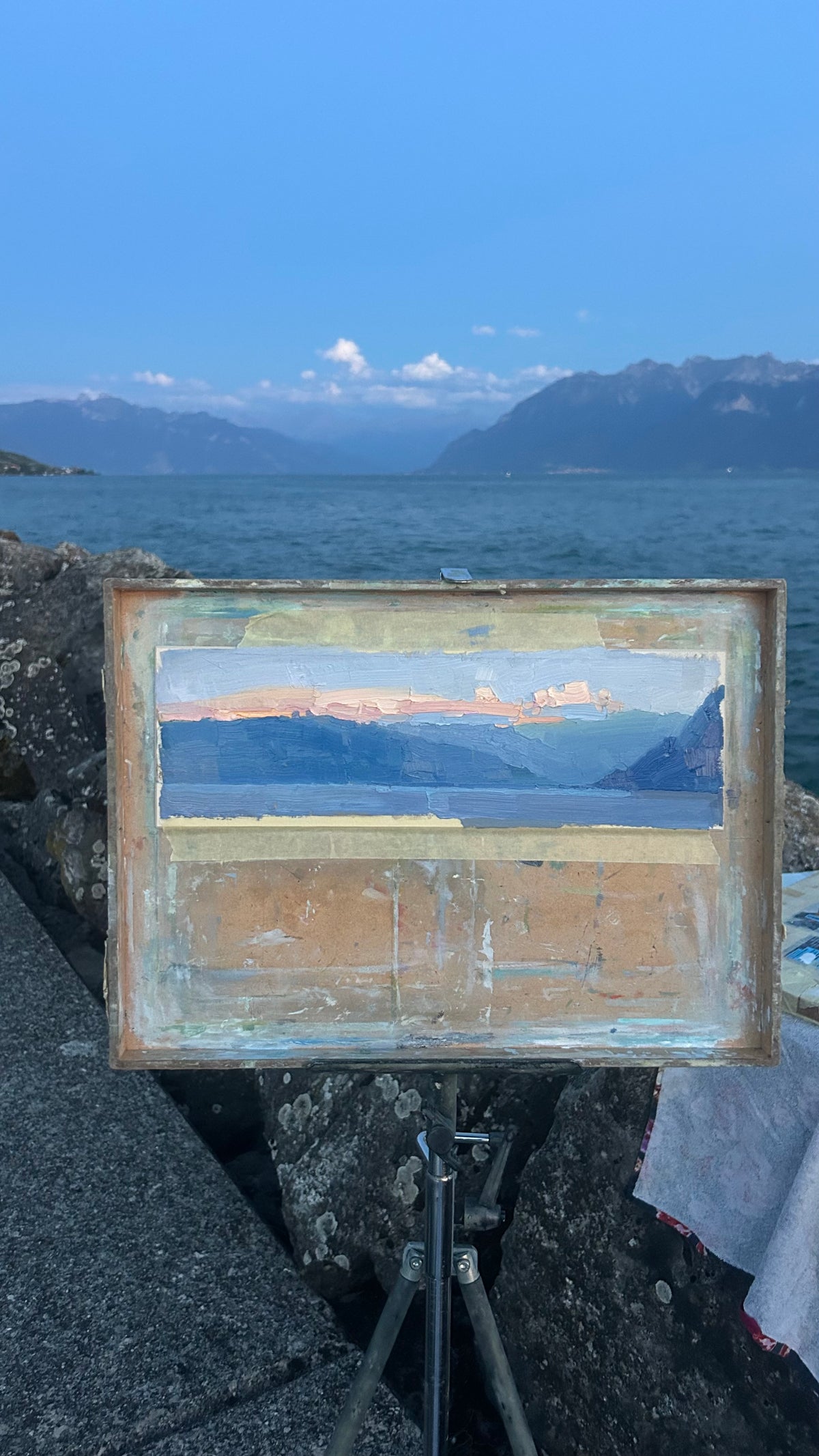 .Lutry sunset. 19.08.2026. 10.5x36 cm