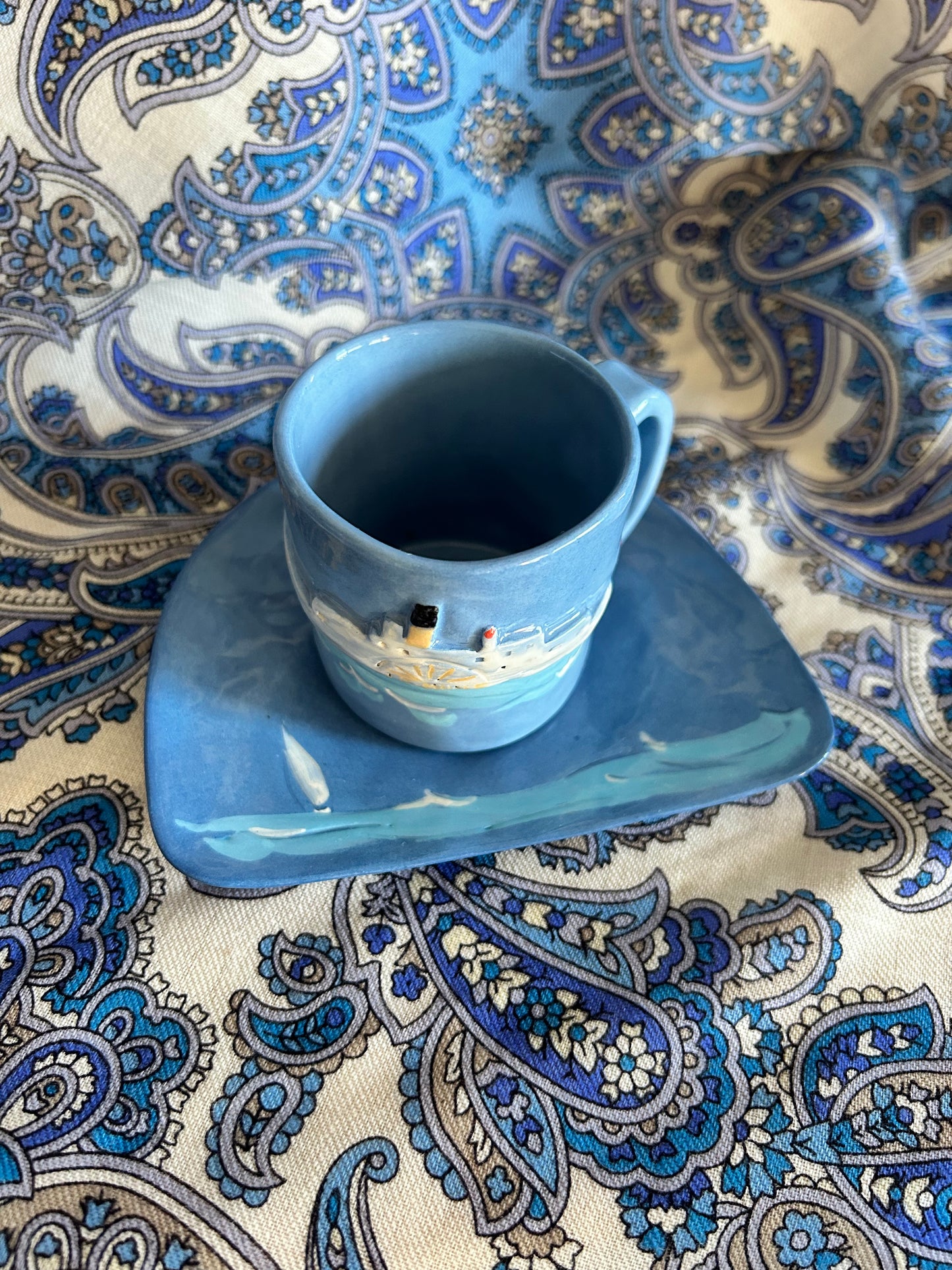 00_Cup#2, with plate, « Blue Léman » série