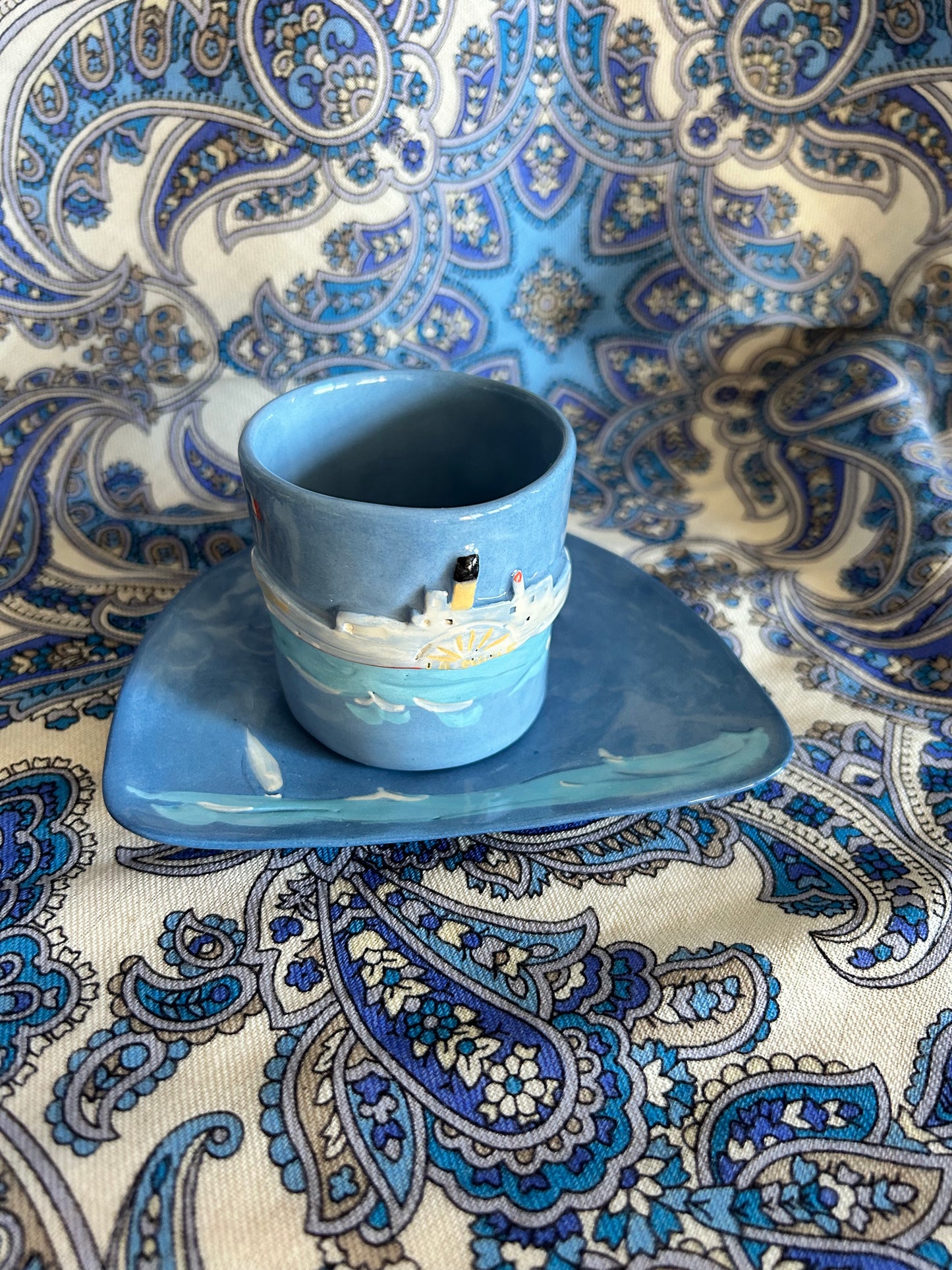 00_Cup#2, with plate, « Blue Léman » série