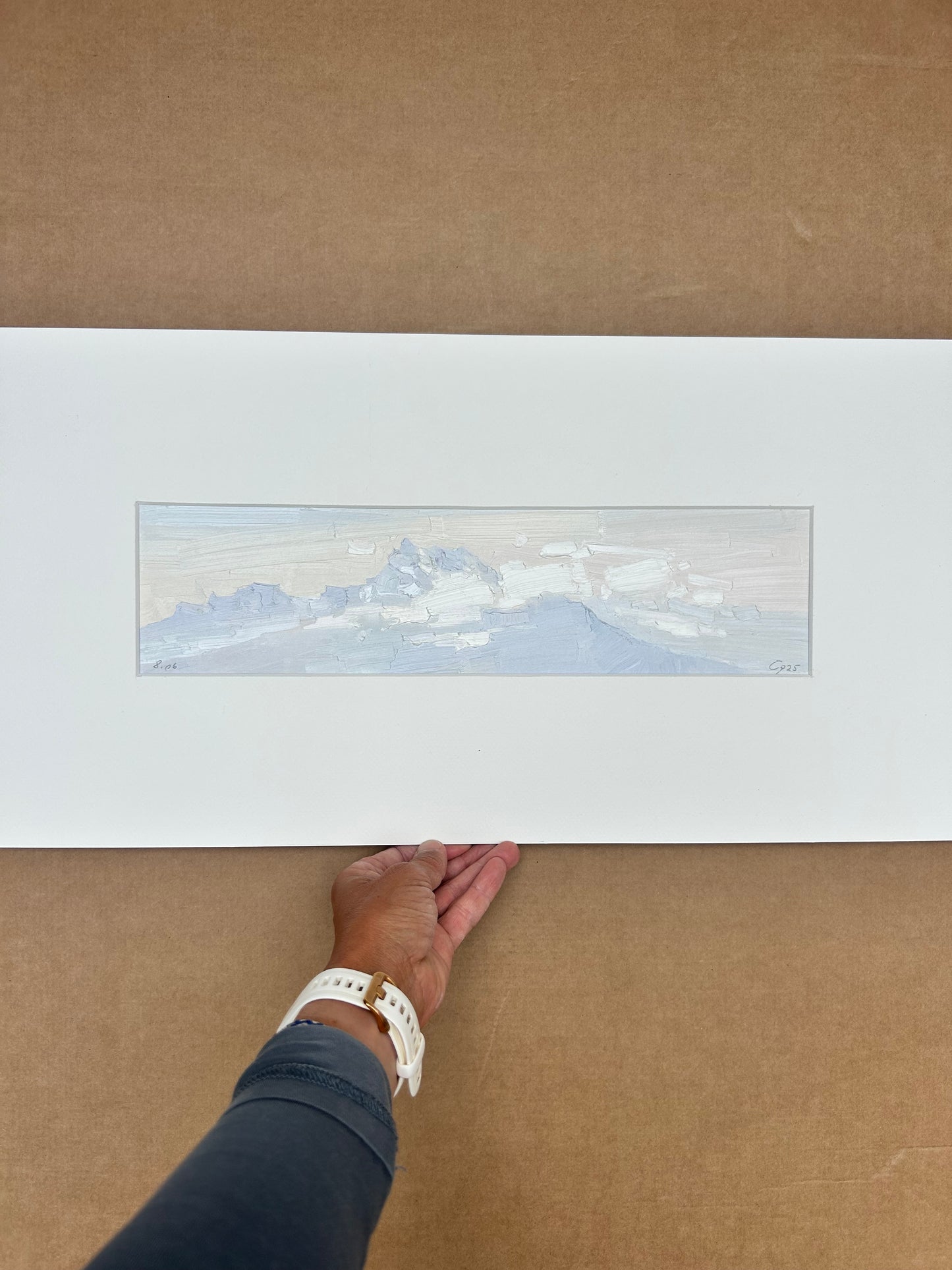 Dents du Midi at foggy days (Canadian fog). 8 June 2025. 9x37 cm