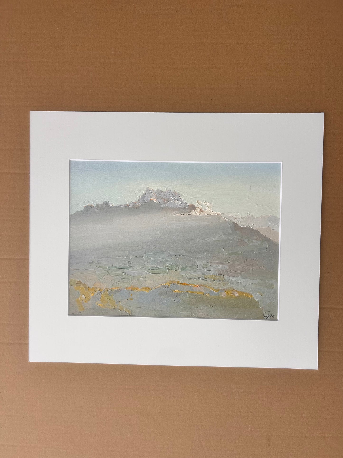 6 October 2025. View to Dents du Midi. Sunset, Chesières. 26x35 cm.