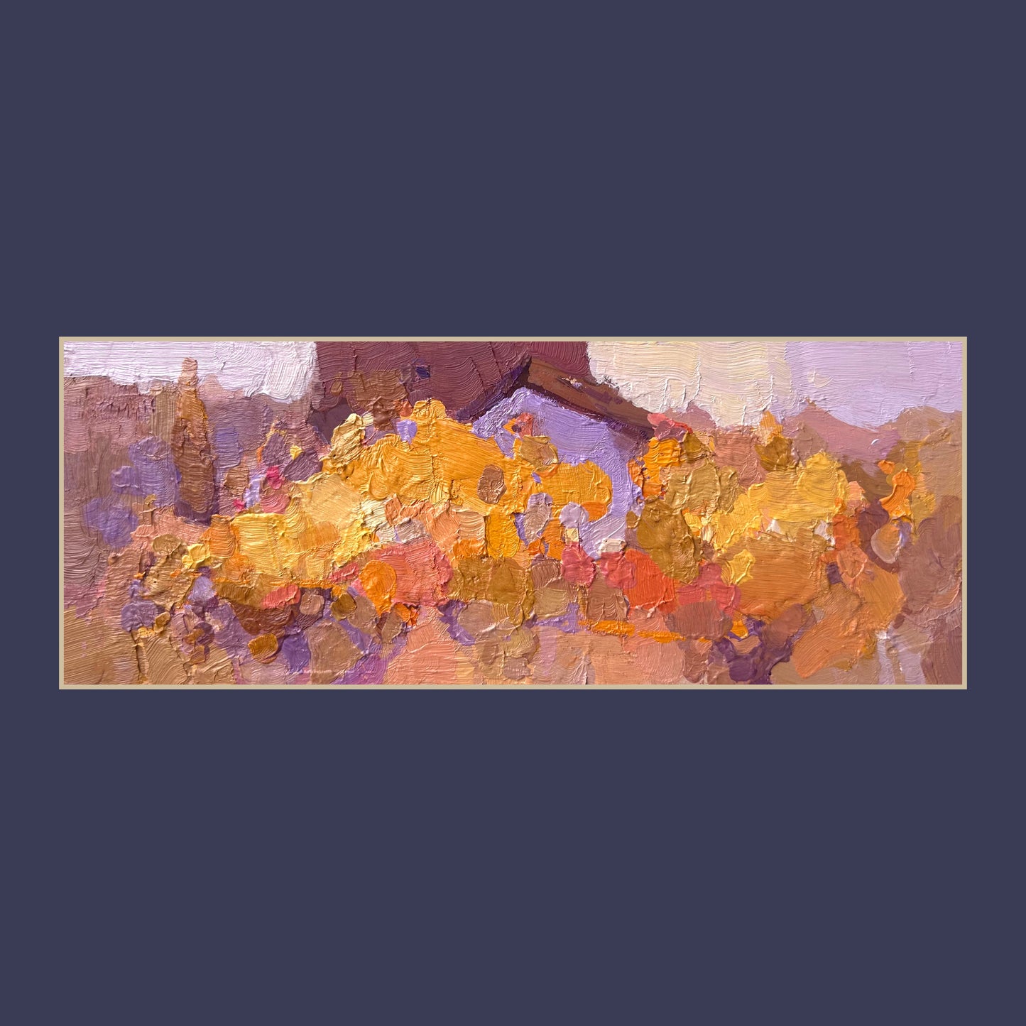 .Autumn Vineyards. Bossières. 7x20 cm