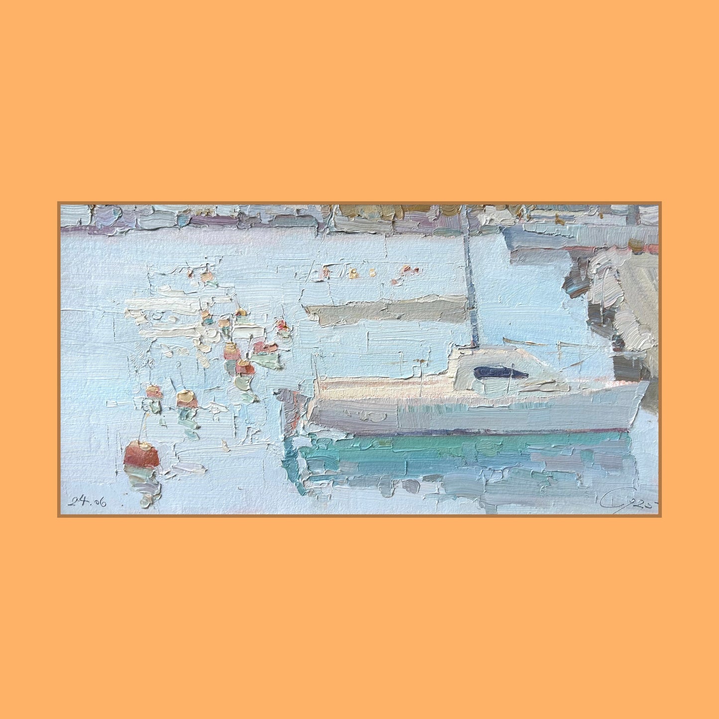 Lutry new port. 24.06.2025. 14x26.5 cm