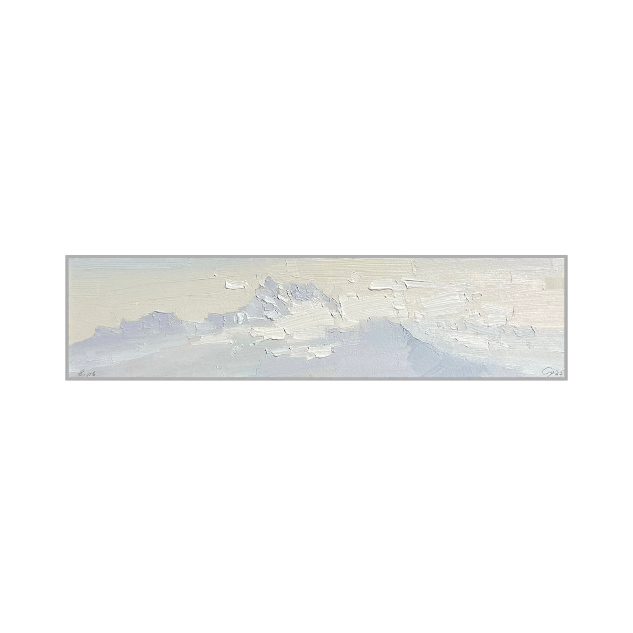 Dents du Midi at foggy days (Canadian fog). 8 June 2025. 9x37 cm