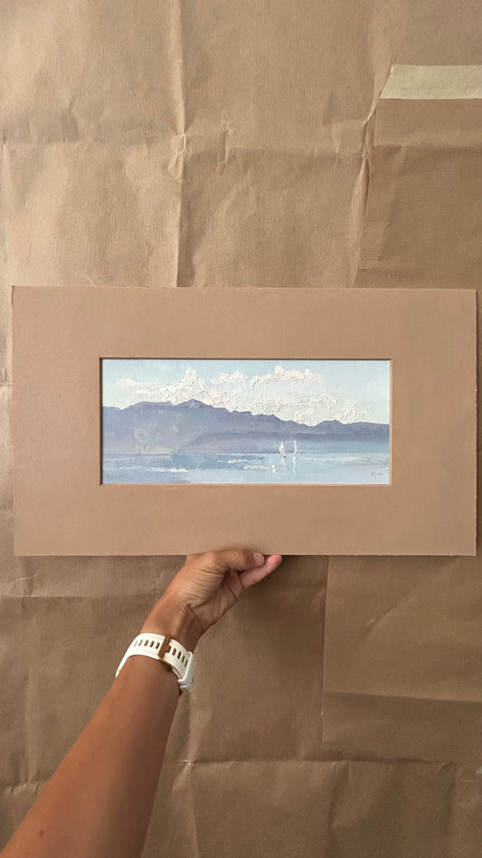 ! Lutry summer clouds. 22.06.2026. 13.5x31 cm