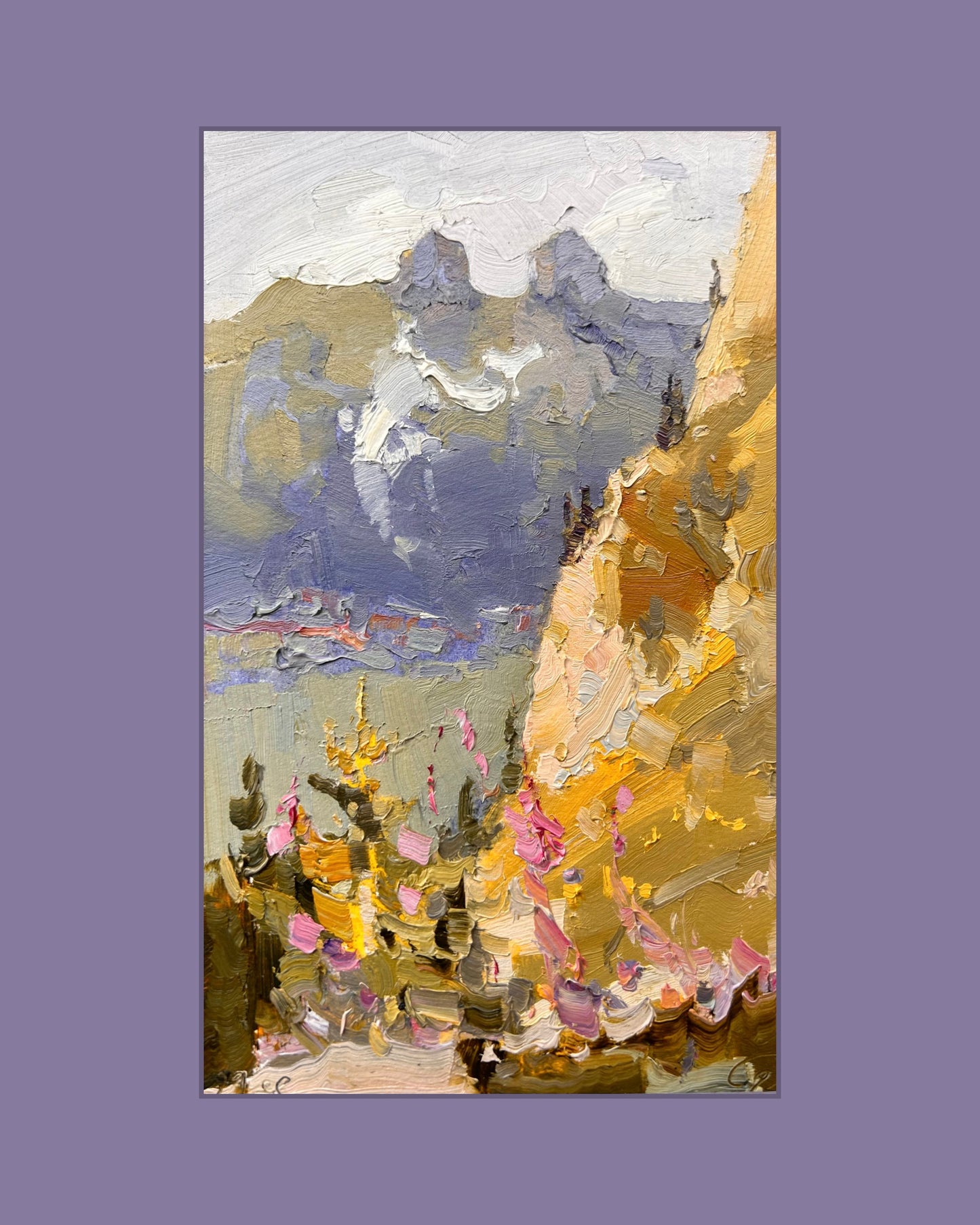 *Tour d'Aï et Tour de Mayen, view from Roc d'Orsay, 29.08.2025, 13.5x22.5 cm