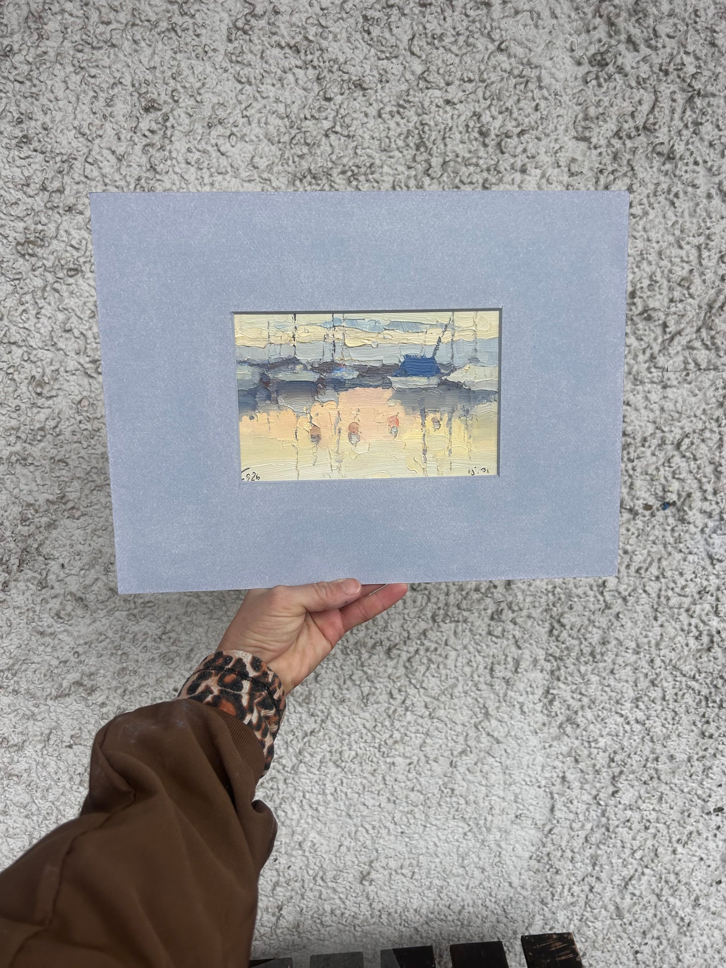 !Light in the shades of the sunset, Léman, 15.01.2026, 11x18 cm