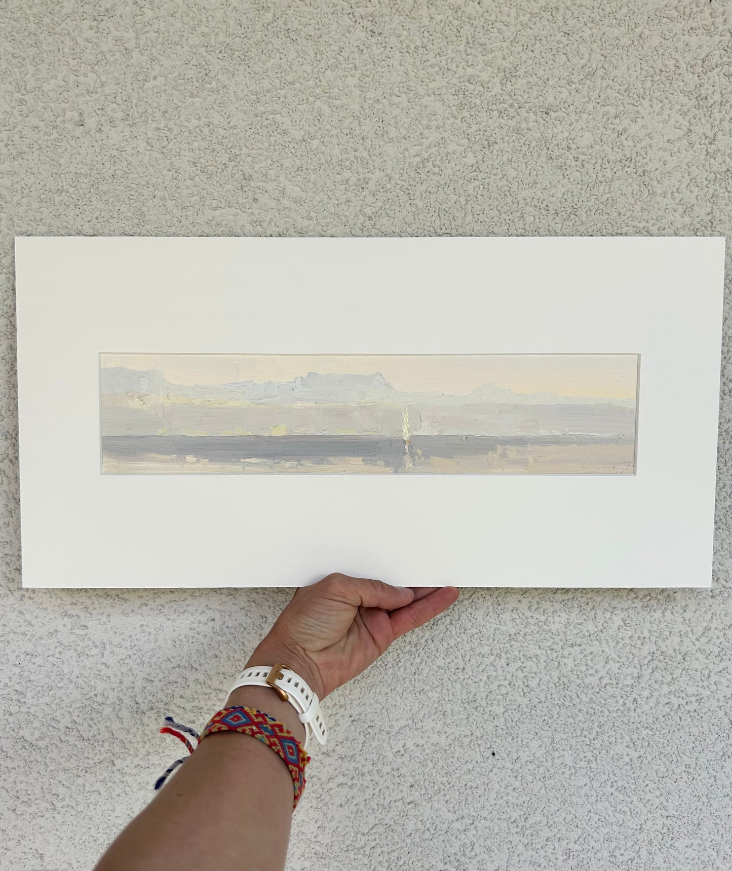 Sunset sailing. 8th April 2025. Lutry Port. 8x36.5 cm