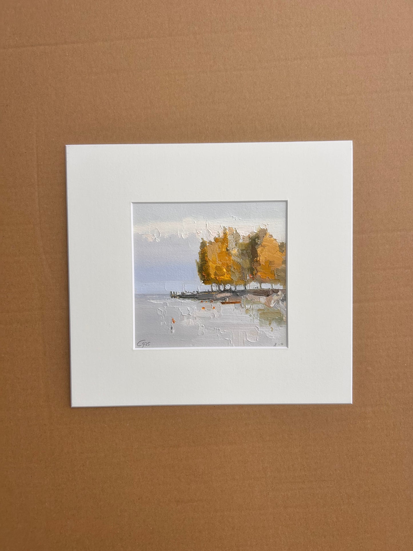 Autumn in Cully, 8 October, 2025. 15x16 cm.