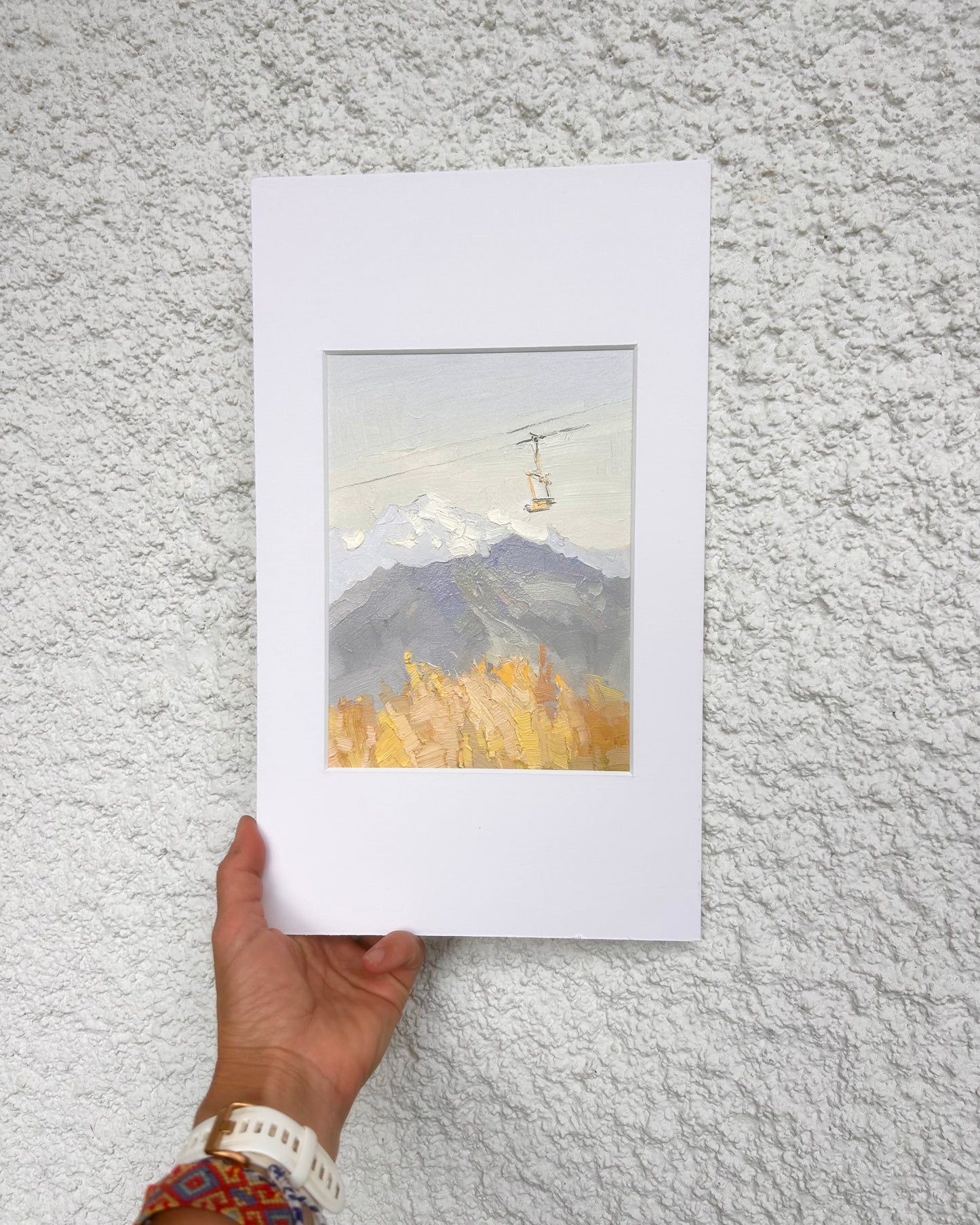 *Roc D'Orsay, September 15, 2025, View to Mont Blanc. 14x19 cm