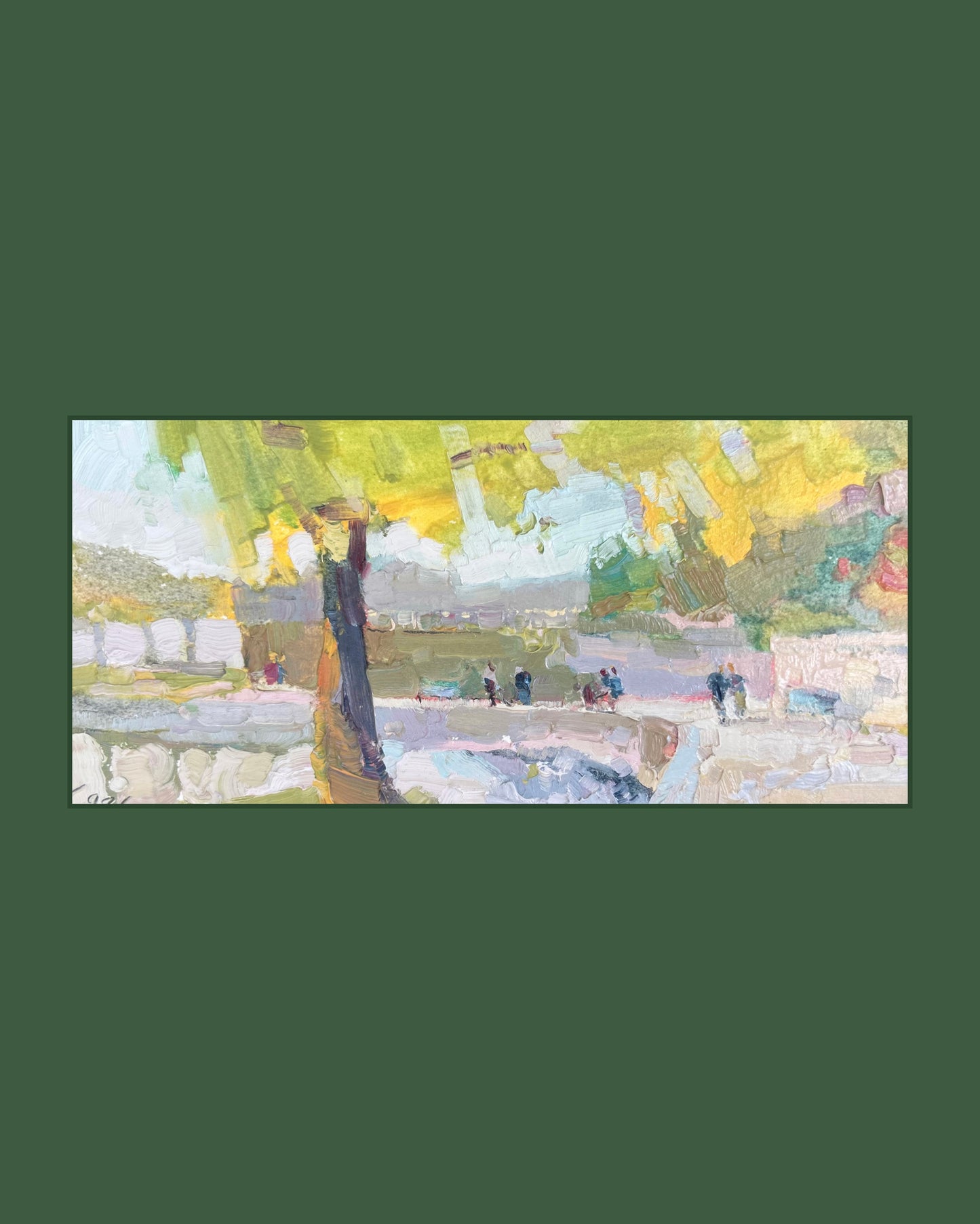 ! Spring promenade, Lutry Plage, 20.03.2026, 10.5x22.5 cm