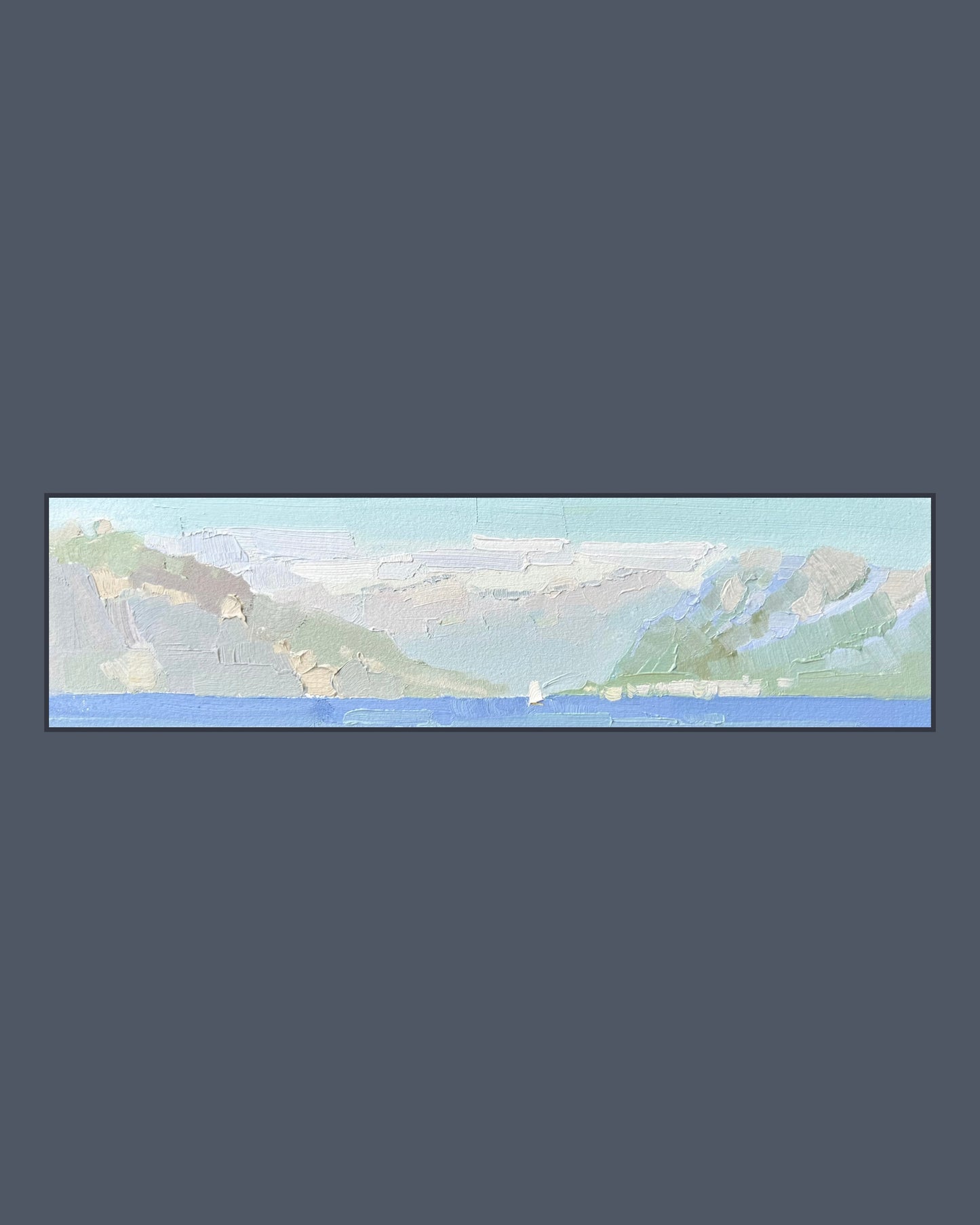 0 Sunset in July 2025, view to Valley from Lutry. 8.5x30.5 cm.