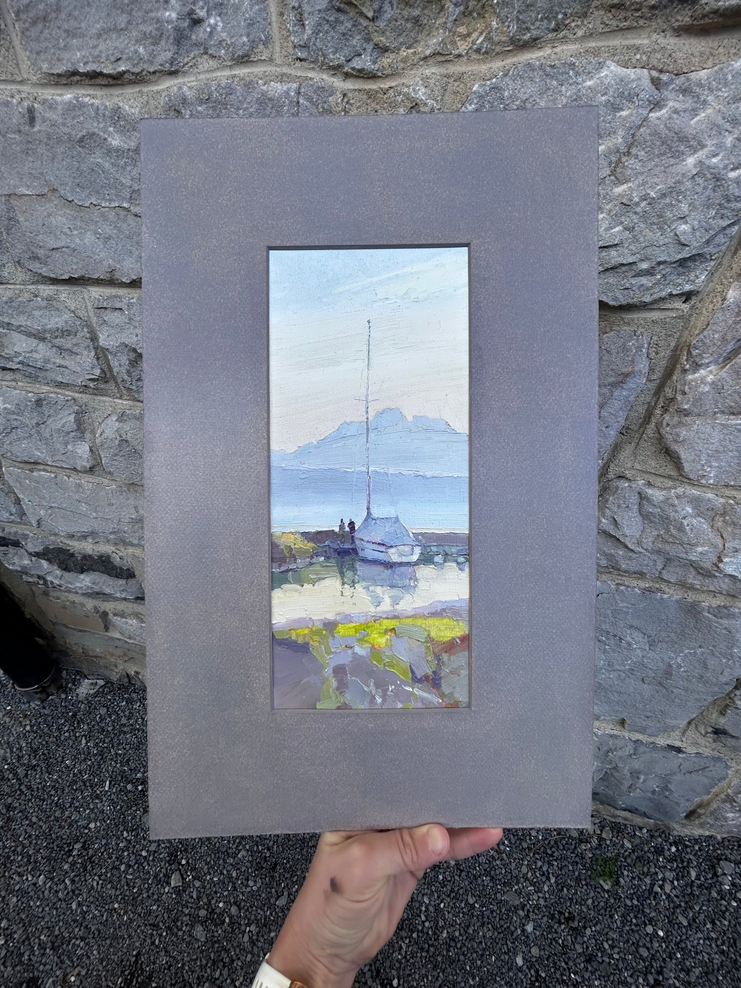 Moss and reflections, Lutry. 13.01.2026. 12x28.5 cm