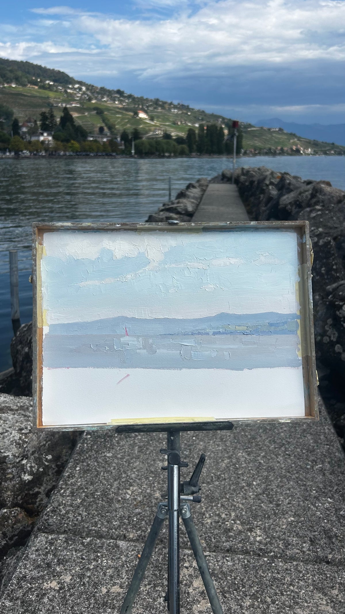 View to Jura. Lutry. 9.08.2026. 20x38 cm