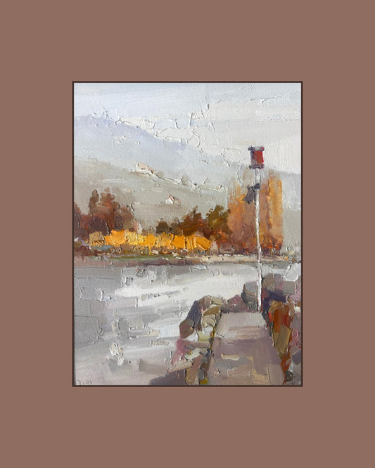 ! Winter mood: in the Léman's fog. 17.01.2026. 19.5x26 cm