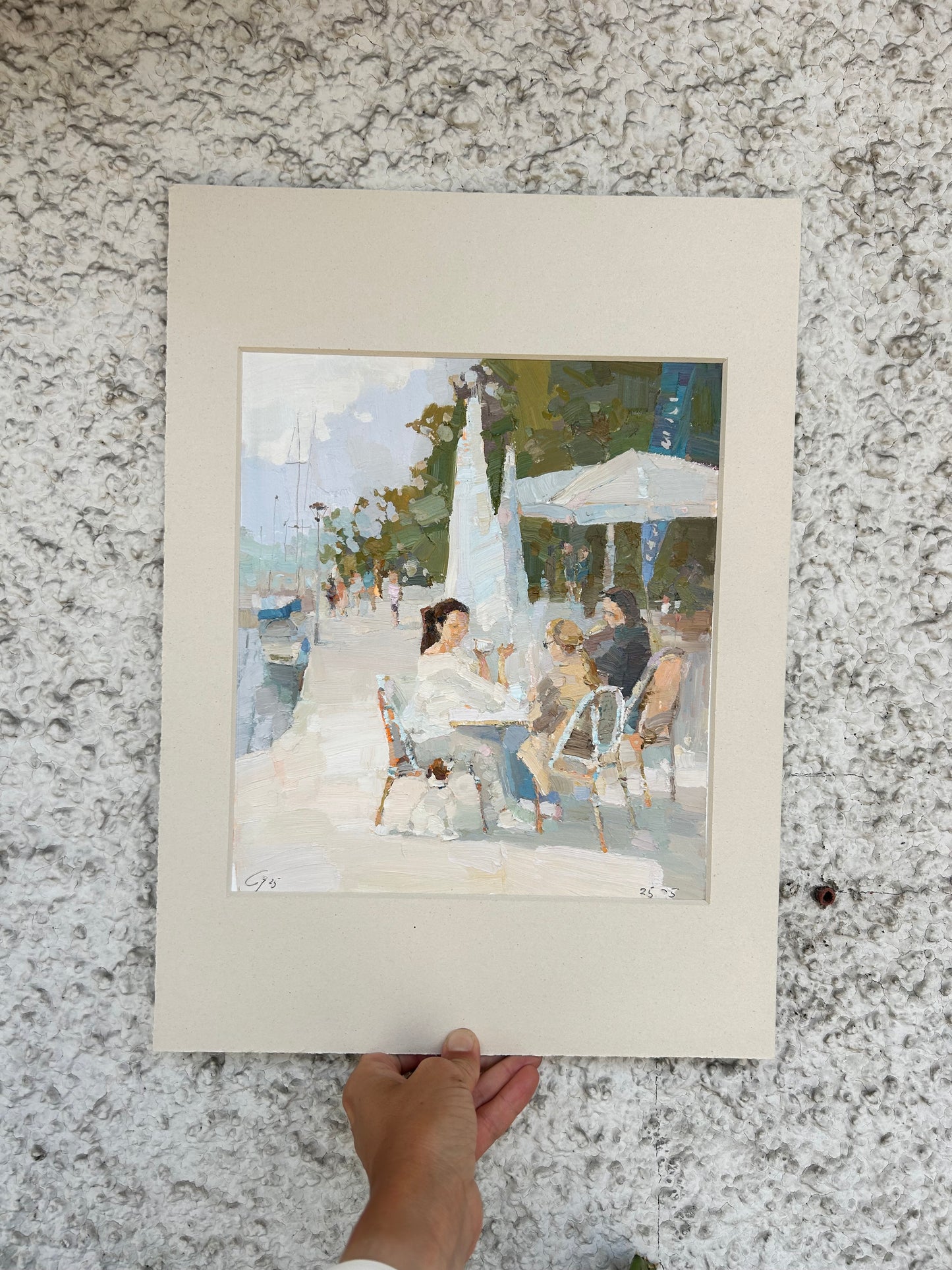 25th May 2025. At Port's Cafe. 24x27cm