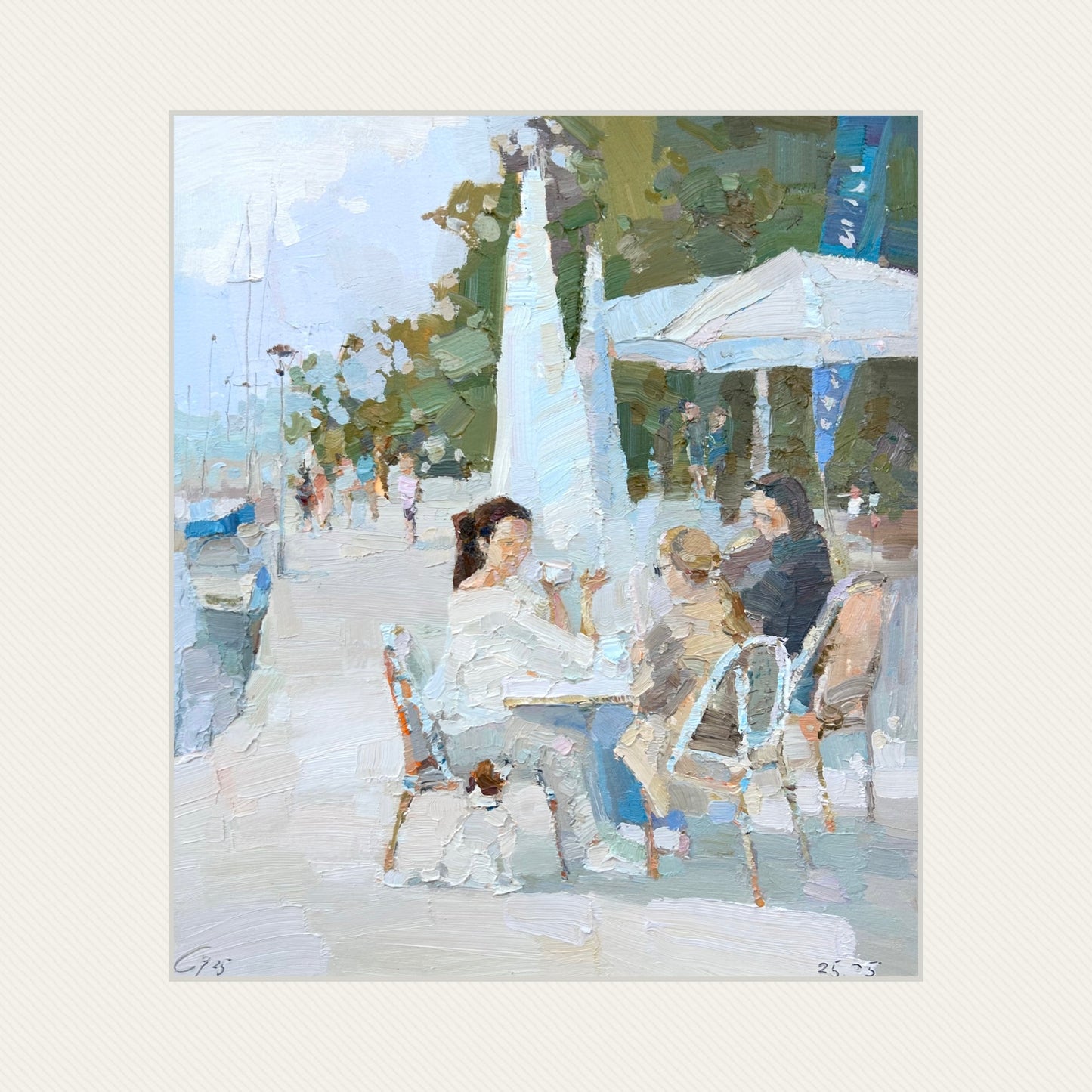 25th May 2025. At Port's Cafe. 24x27cm