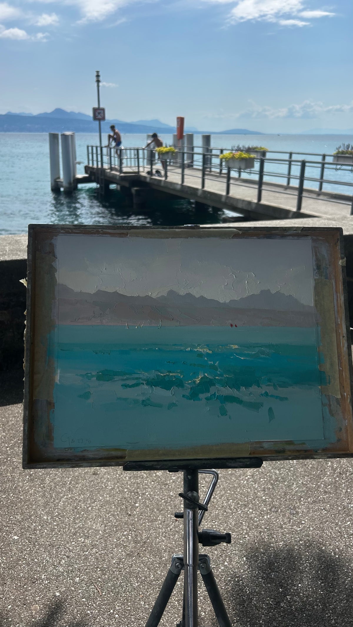 ! Blue, turquoise, Léman. 29.06.2026. 26x34.5 cm