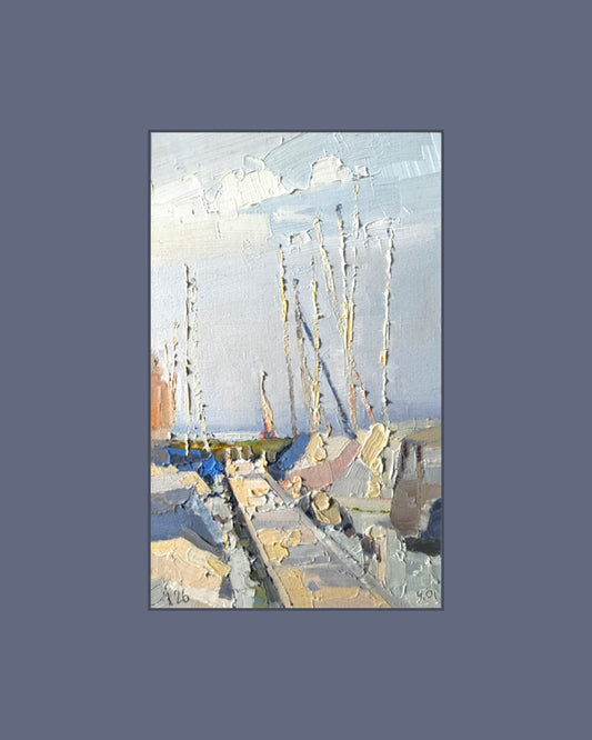 ! Rain passed away, Lutry, winter. 9.01.2025, 16x25.5 cm