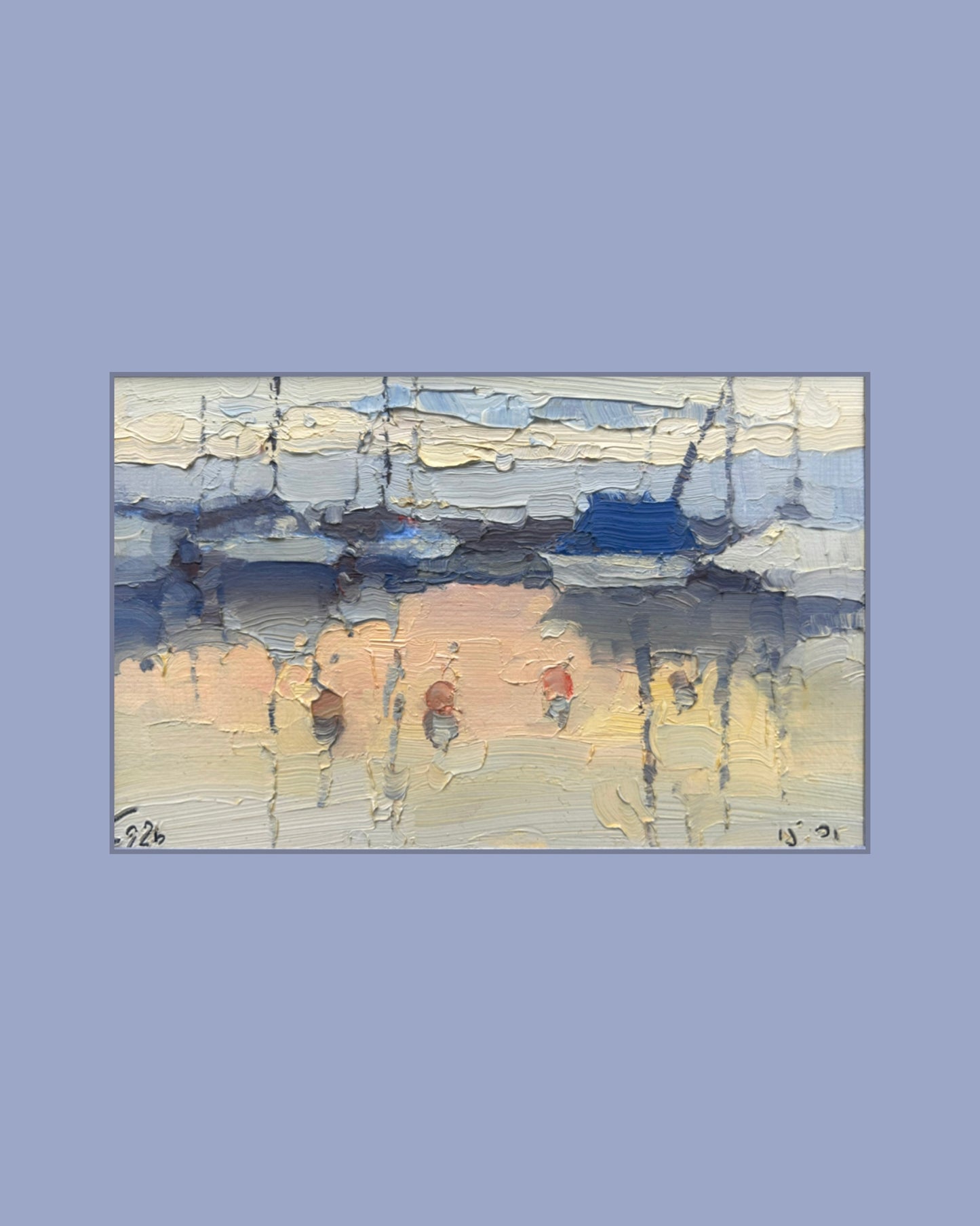 !Light in the shades of the sunset, Léman, 15.01.2026, 11x18 cm
