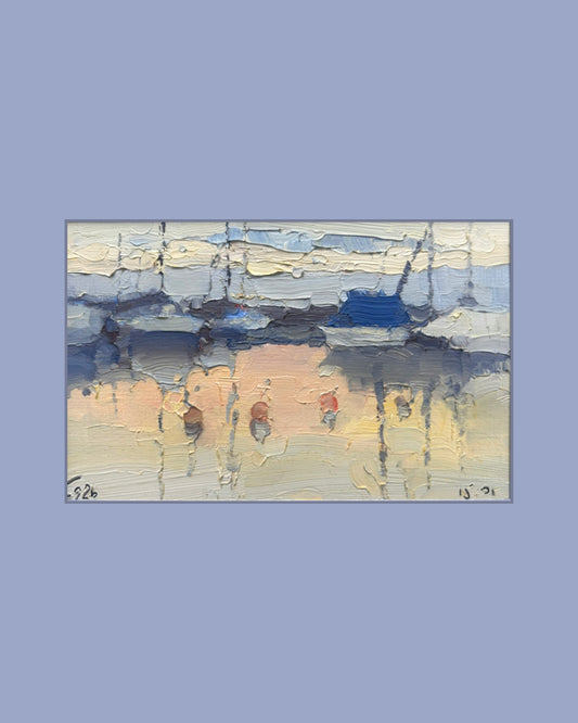!Light in the shades of the sunset, Léman, 15.01.2026, 11x18 cm