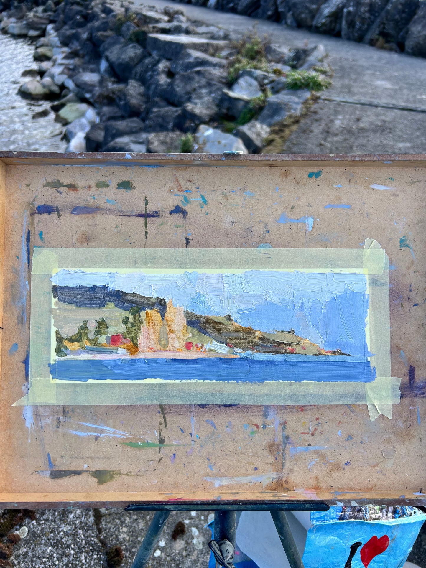 Clouds and shade. Lutry. 28.02.2024. 9x28 cm