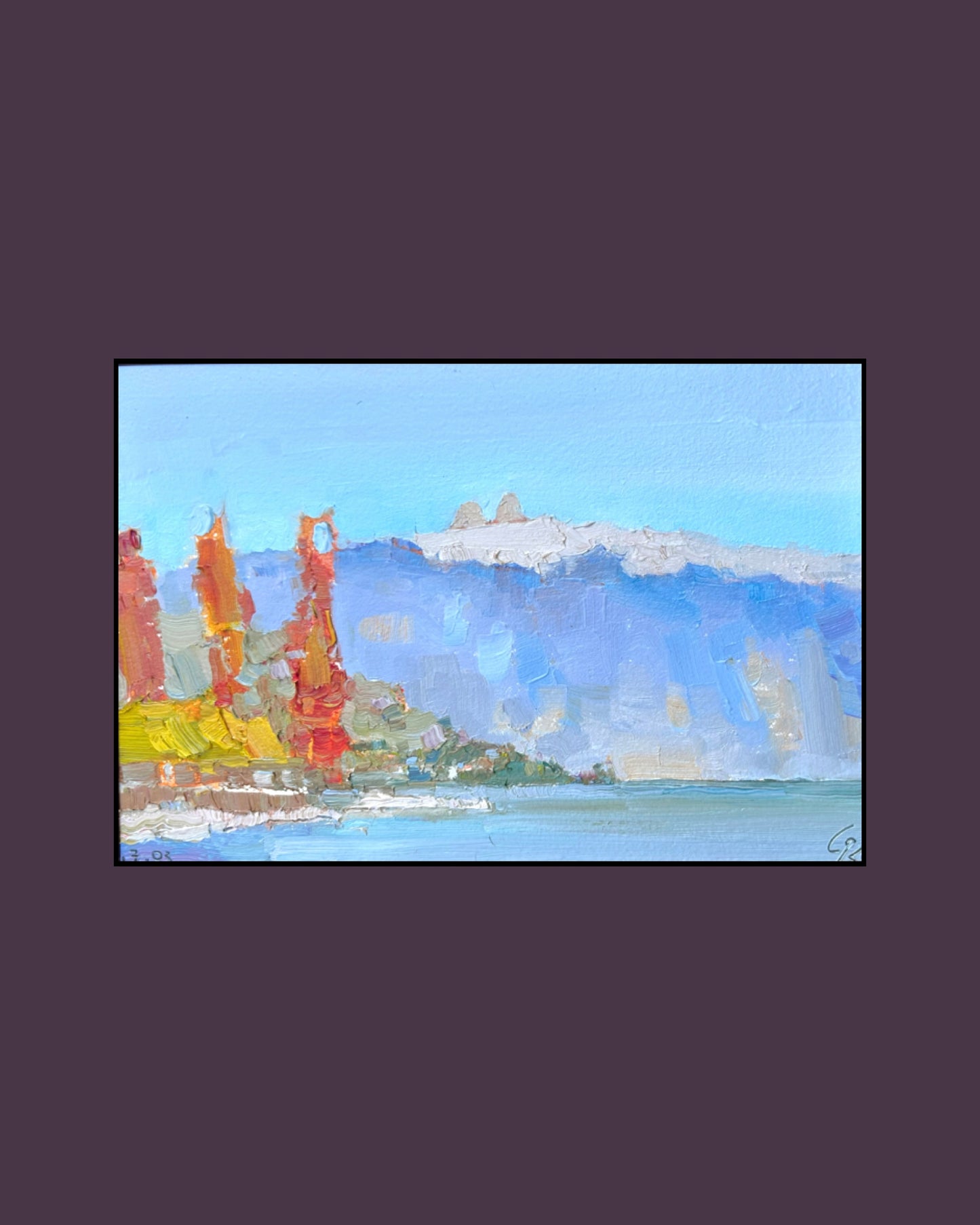 Nach Sonnenuntergang. Lutry. 17.03.2026. 14,5x21,5 cm