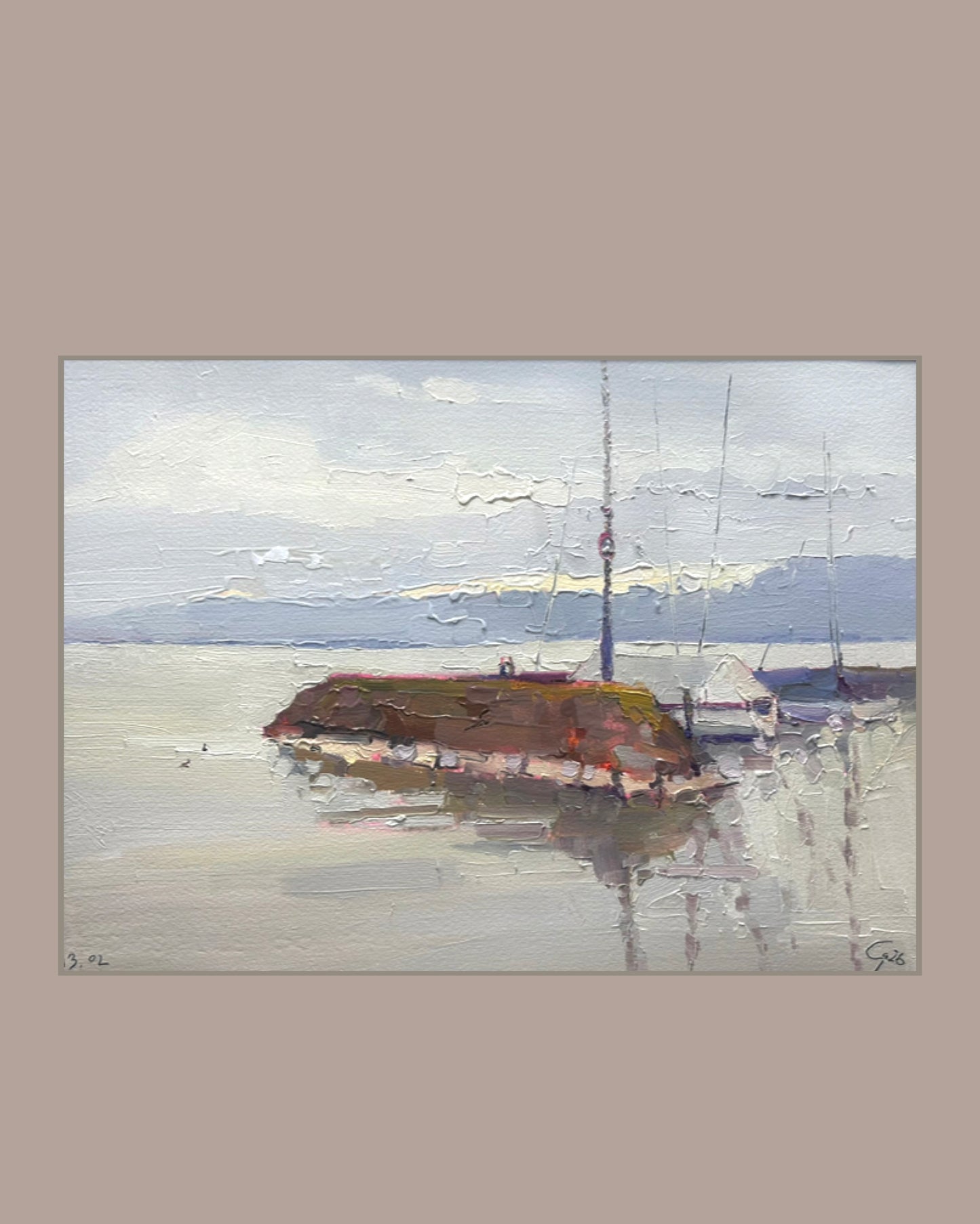 Jura im Schnee, Lutry. 13.02.2026. 26x36.5 cm