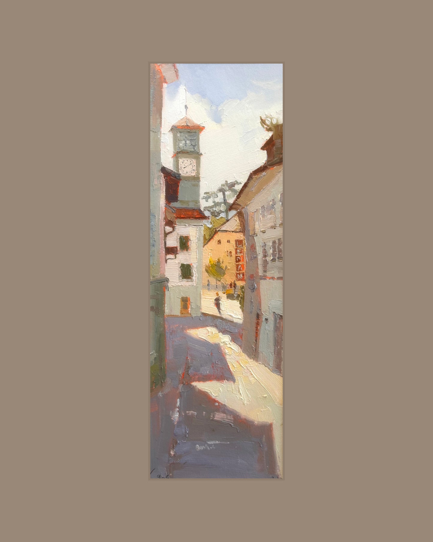 The afternoon shades in the passage to Place d'Halle, Lutry. 7.10.2025