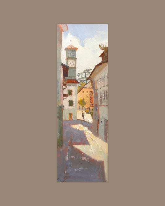 The afternoon shades in the passage to Place d'Halle, Lutry. 7.10.2025