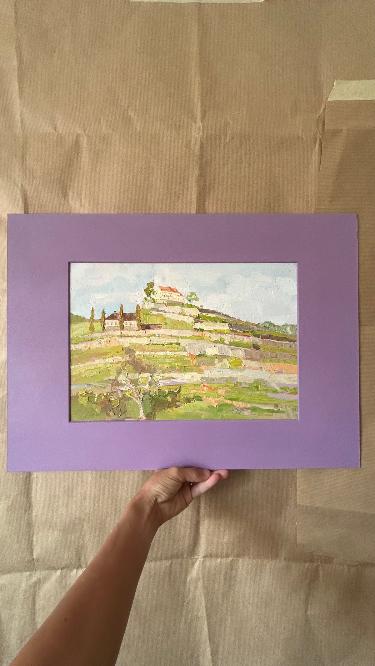 Vineyards in spring. April 2026. 25x36.5 cm.