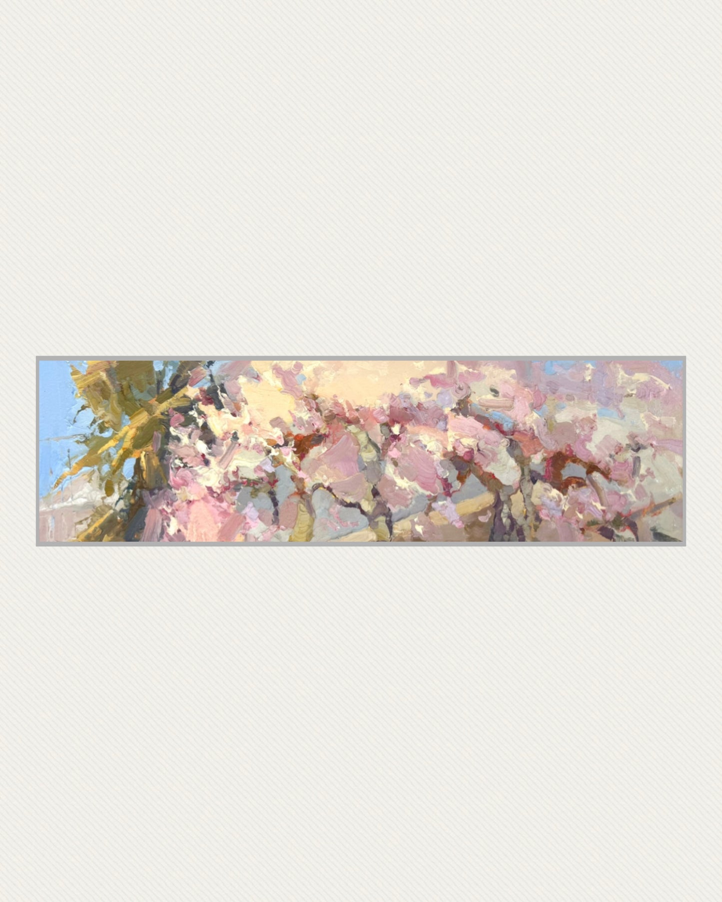 ! Magnolia blooming, Lutry plage, March, 19, 2026. 11x36 cm.