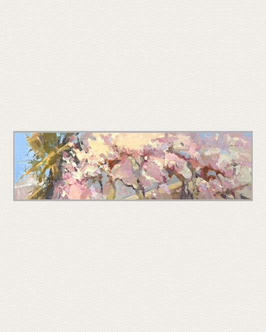 ! Magnolia blooming, Lutry plage, March, 19, 2026. 11x36 cm.