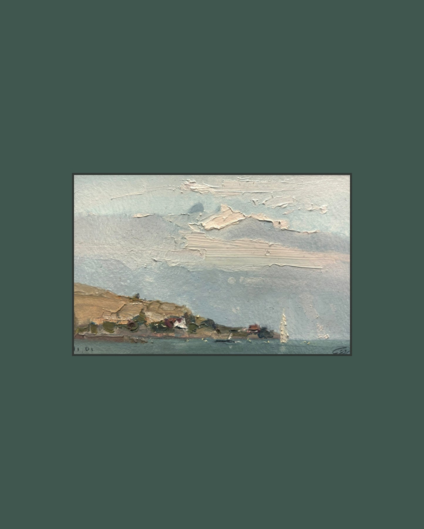 Winter day in Lutry, 11.01.2026, 9x14 cm