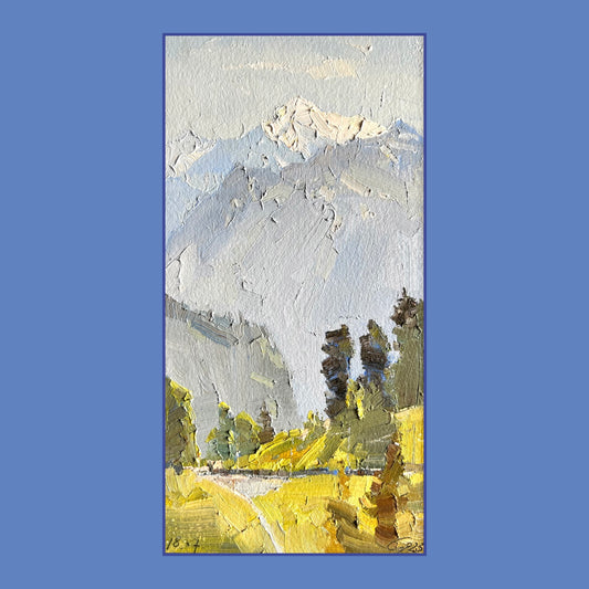 0 Mont Blanc from Bretaye. 18.07.2025.  11x25 cm