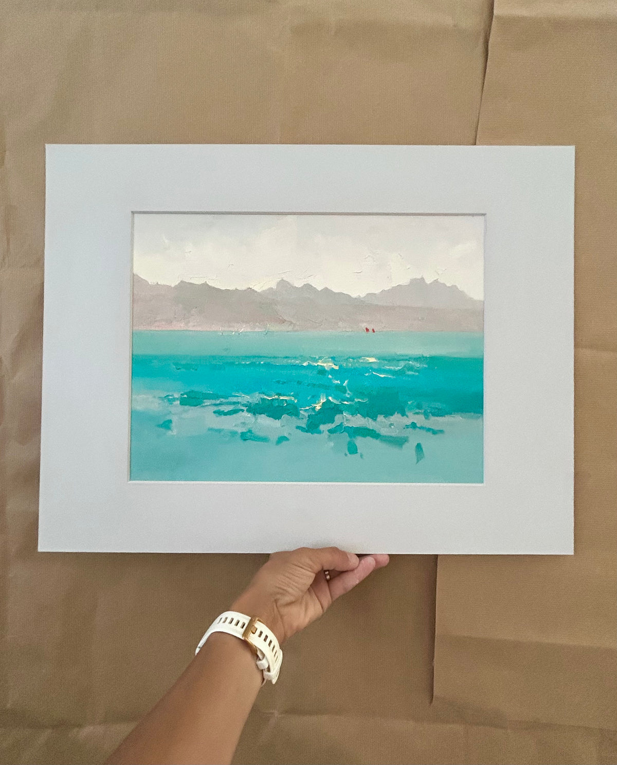! Blue, turquoise, Léman. 29.06.2026. 26x34.5 cm