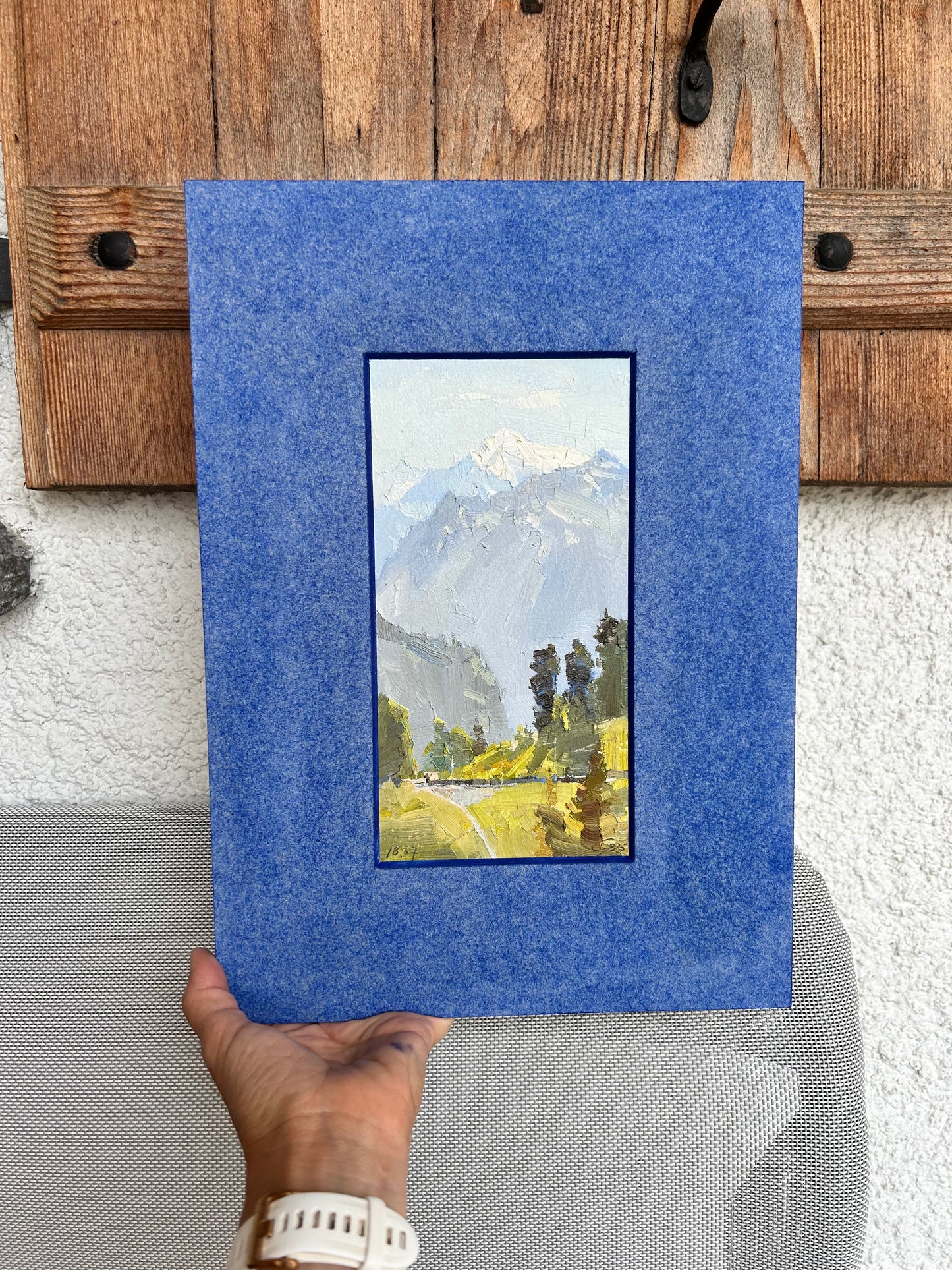 0 Mont Blanc from Bretaye. 18.07.2025.  11x25 cm