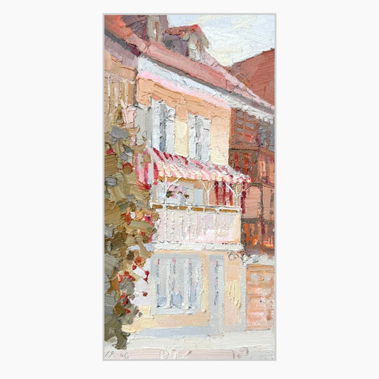 Pink house. Lutry. 19.06.2025 18.5x22.5 cm.