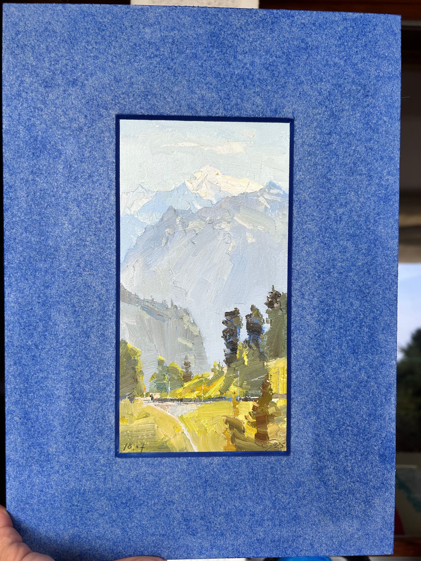 0 Mont Blanc from Bretaye. 18.07.2025.  11x25 cm