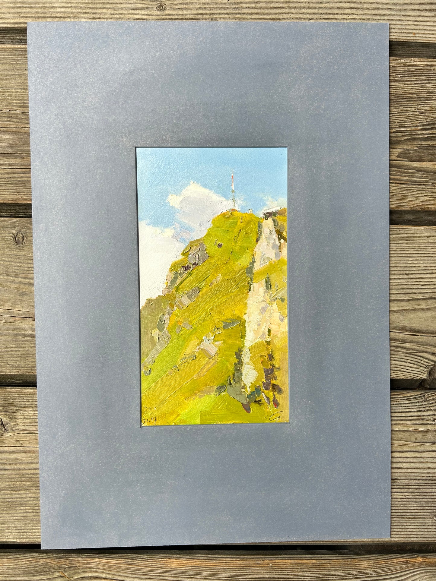 0 Grand Chamossaire, peak of the summer. 31 July 2025. 14.5x26.5 cm