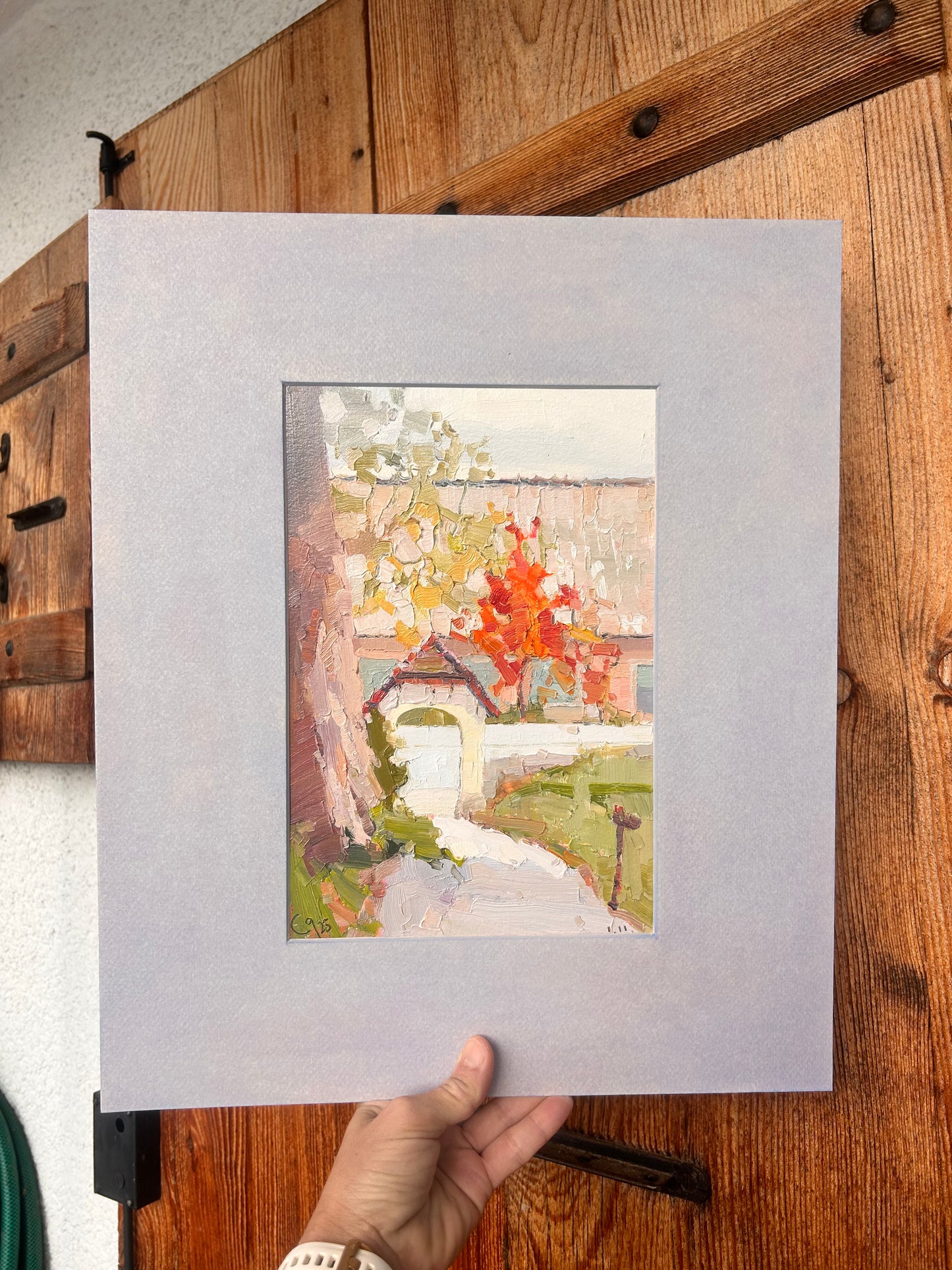 ! The door out, Villa Mégroz, 1.11.2025. 17x26 cm