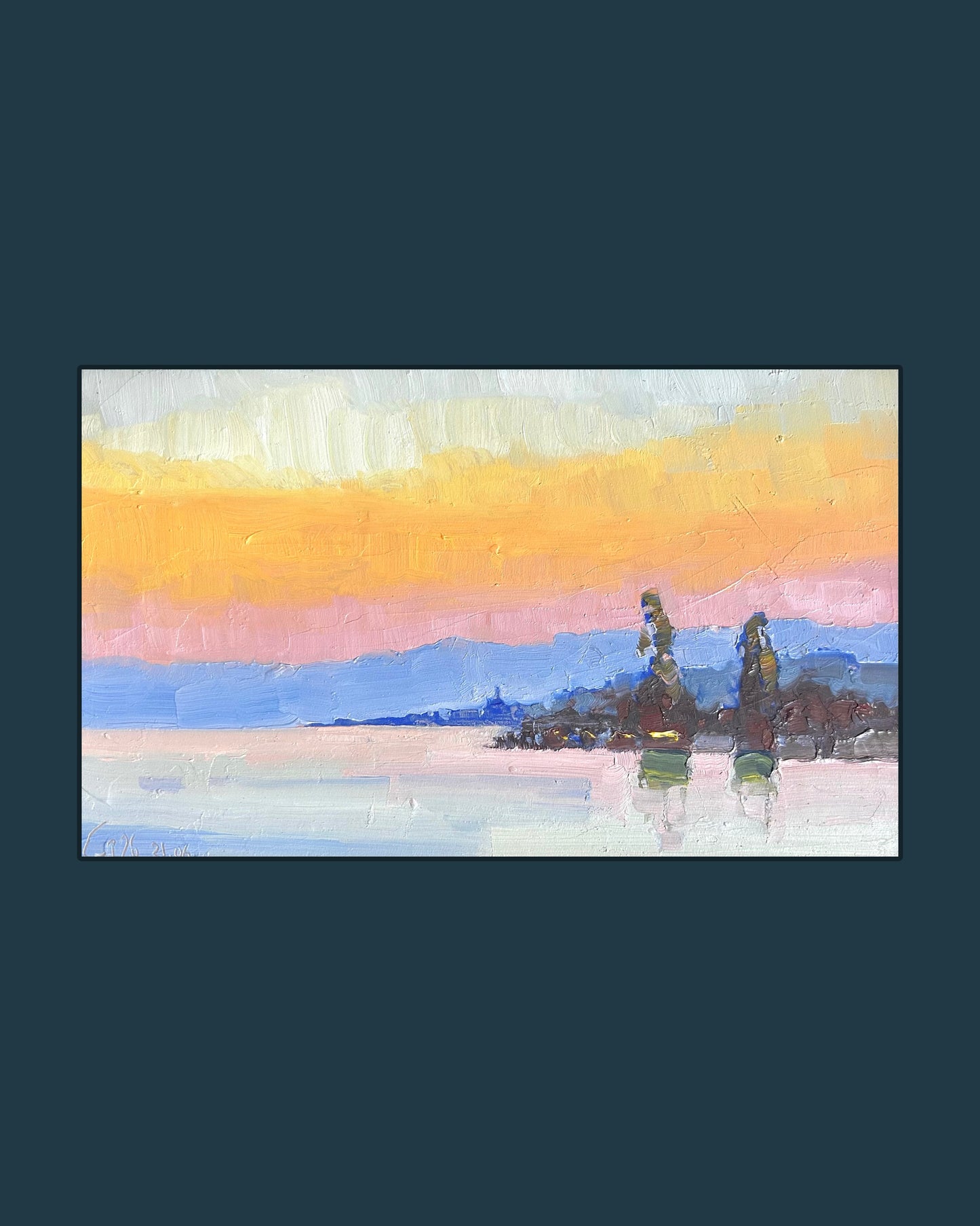 ! Sunset in Lutry, 21.06.2026. 15.5x25 cm