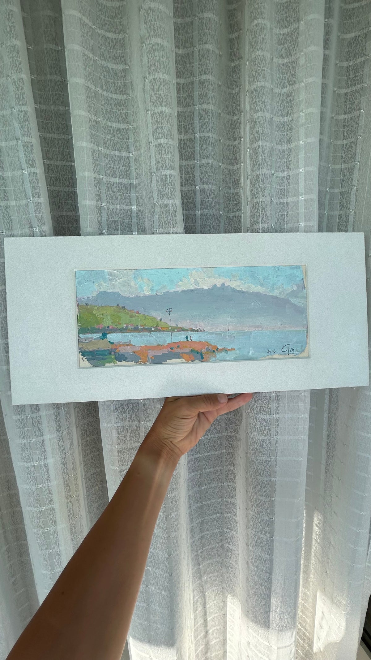 Lutry. Hafen mit Fischern. 25.06.2026. 12x30 cm