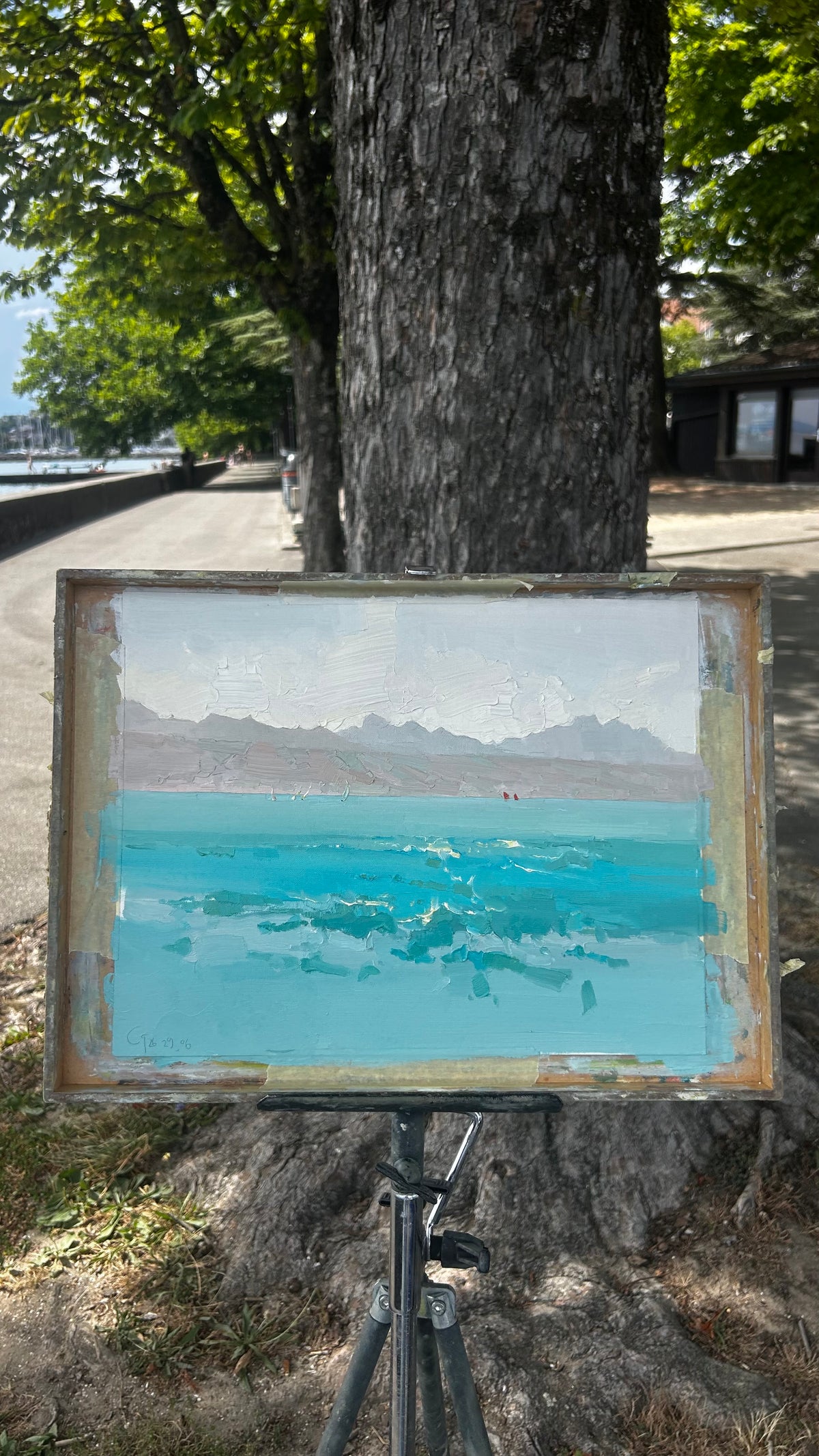 ! Blue, turquoise, Léman. 29.06.2026. 26x34.5 cm