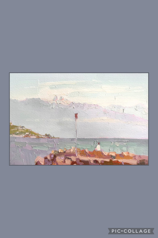 8 October 2025. Autumn atmosphere in Lutry Port. 18x27 cm.