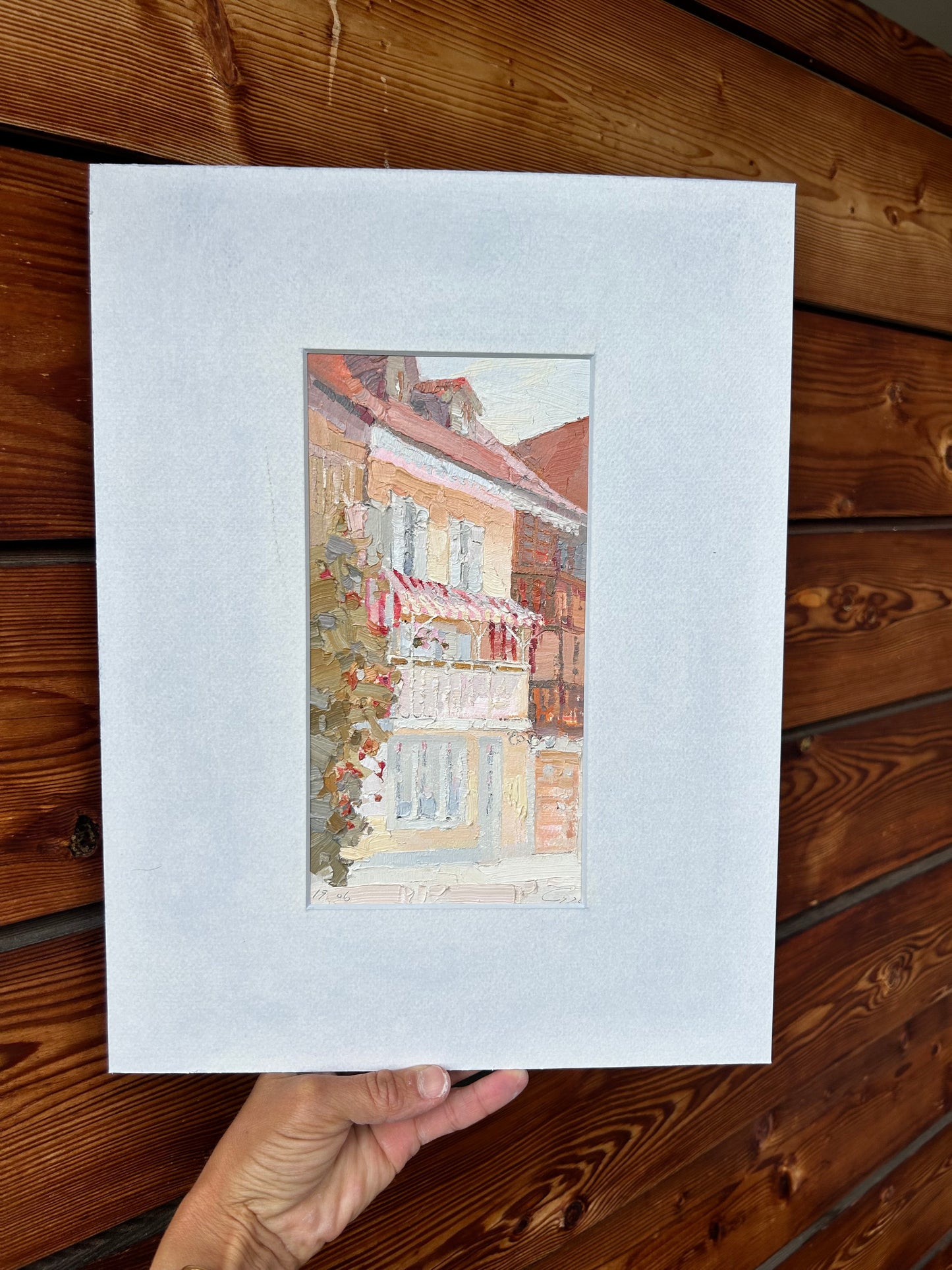 Pink house. Lutry. 19.06.2025 18.5x22.5 cm.