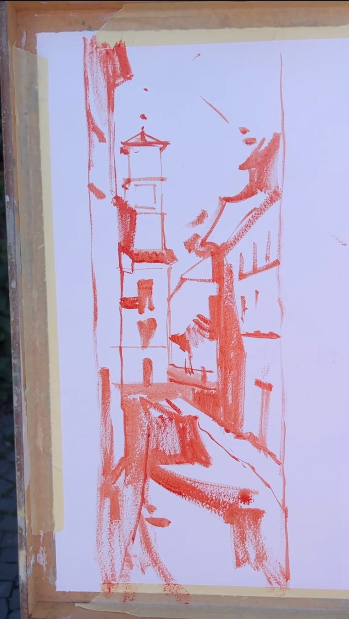 The afternoon shades in the passage to Place d'Halle, Lutry. 7.10.2025