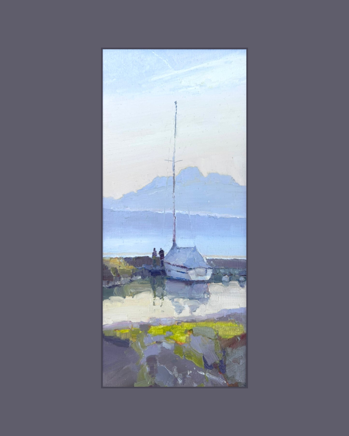 Moss and reflections, Lutry. 13.01.2026. 12x28.5 cm