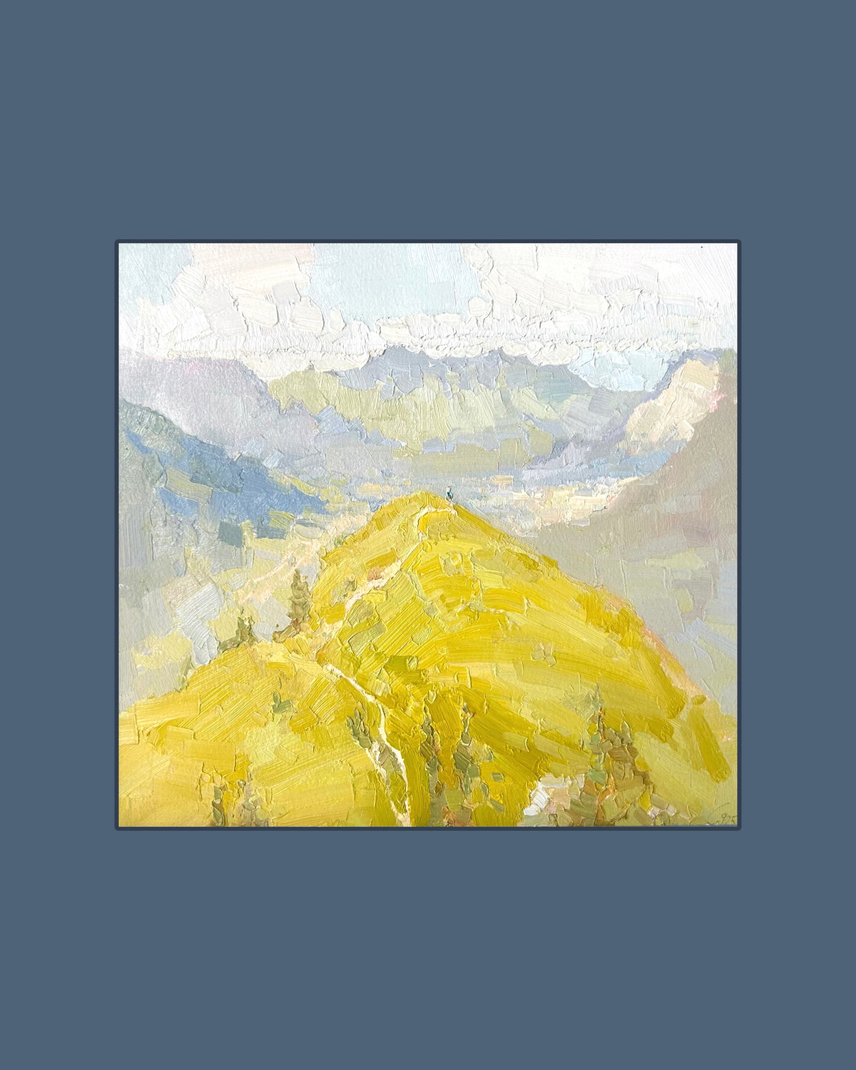 View from Grand Chamossaire. Summer 2025. 24.5x26 cm