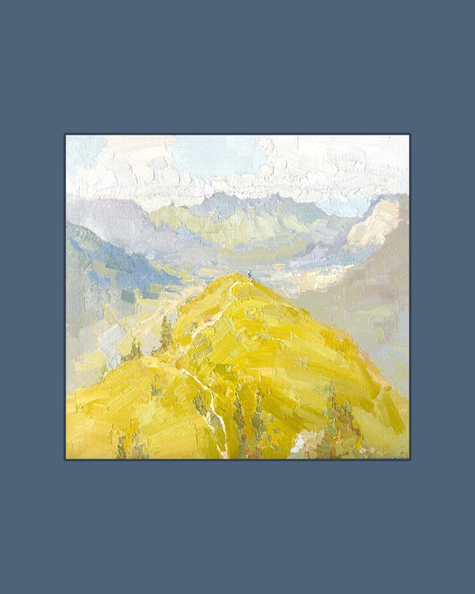 View from Grand Chamossaire. Summer 2025. 24.5x26 cm